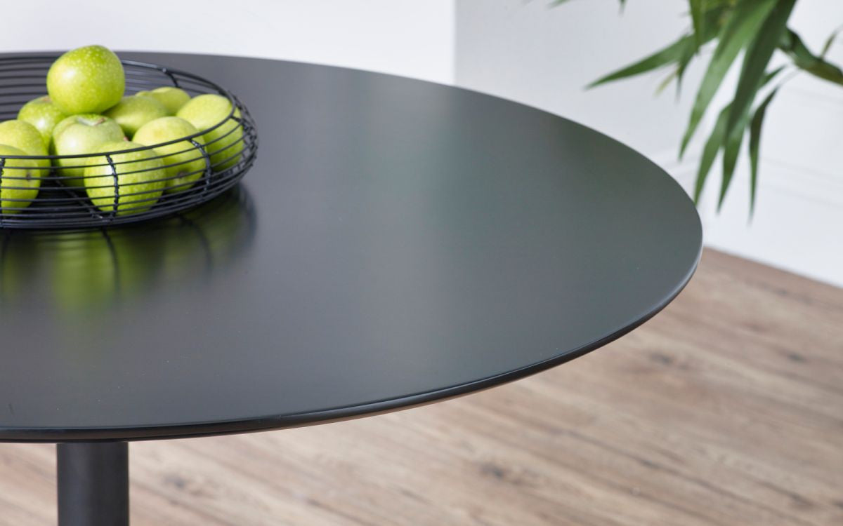 Julian Bowen Nero Black Wooden Round Dining Table