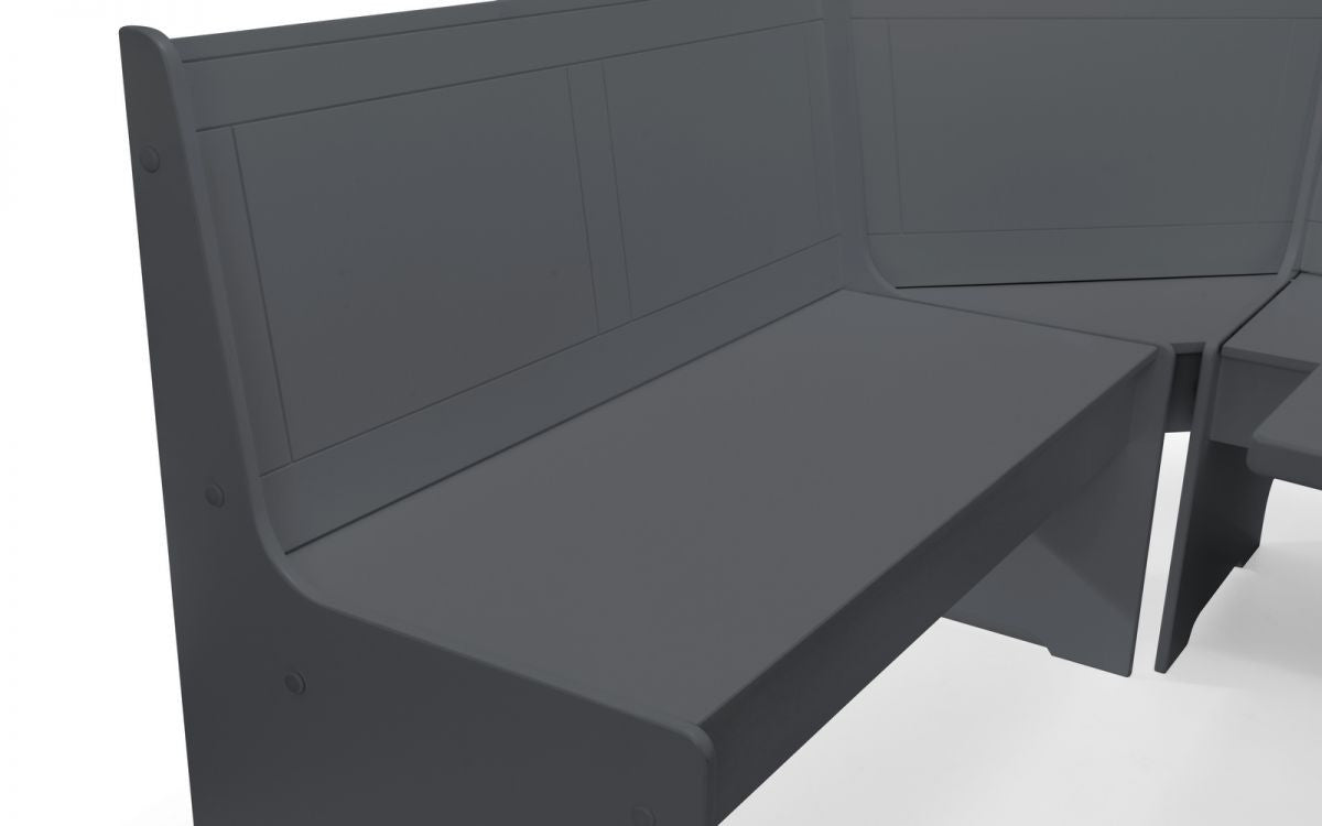 Julian Bowen Newport Anthracite Corner Dining Set With Storage Bench
