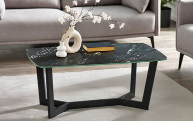 Julian Bowen Olympus Black Marble Coffee Table