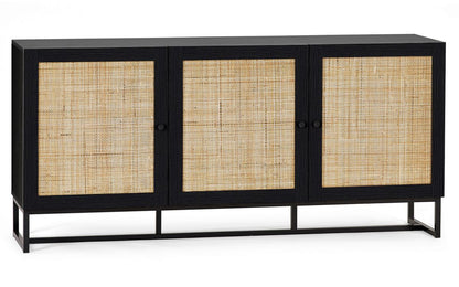 Julian Bowen Padstow Black Sideboard