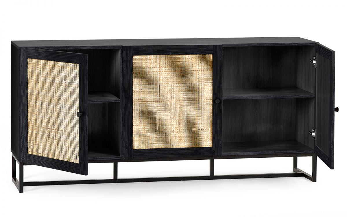 Julian Bowen Padstow Black Sideboard