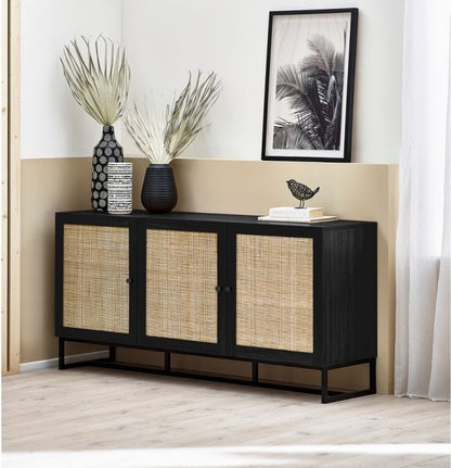 Julian Bowen Padstow Black Sideboard