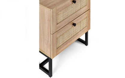 Julian Bowen Padstow Oak 2 Drawer Bedside