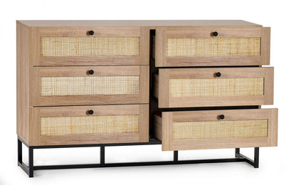 Julian Bowen Padstow Oak 6 Drawer Oak Chest