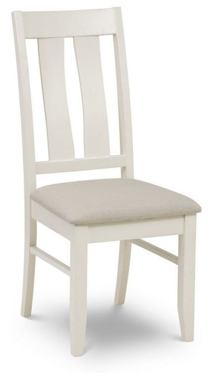 2 x Julian Bowen Pembroke Ivory Wooden Dining Chairs