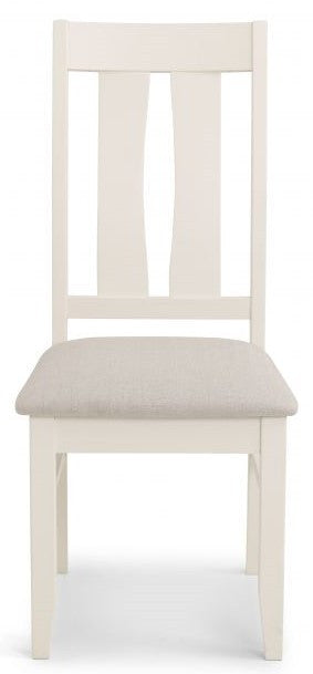 2 x Julian Bowen Pembroke Ivory Wooden Dining Chairs