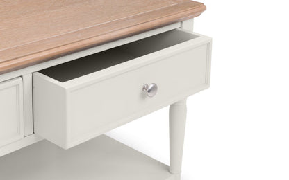 Julian Bowen Provence Grey Oak 2 Drawer Coffee Table