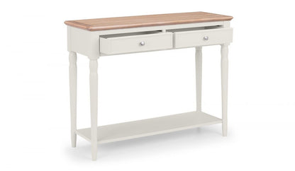 Julian Bowen Provence Grey Oak 2 Drawer Console Table