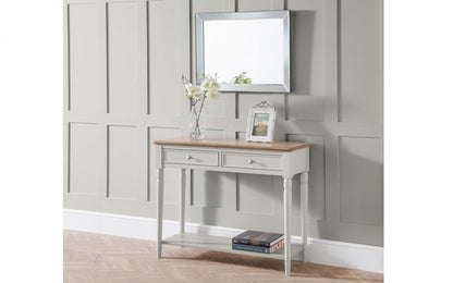 Julian Bowen Provence Grey Oak 2 Drawer Console Table