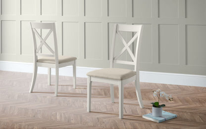 2 x Julian Bowen Provence Grey Oak Dining Chairs