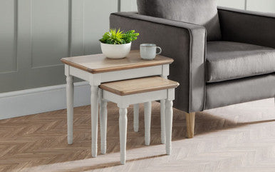 Julian Bowen Provence Grey Oak Nest Of Tables