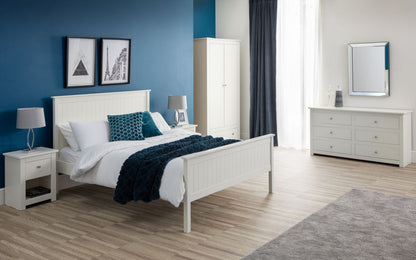 Julian Bowen Radley Surf White Wooden Bedside Cabinet