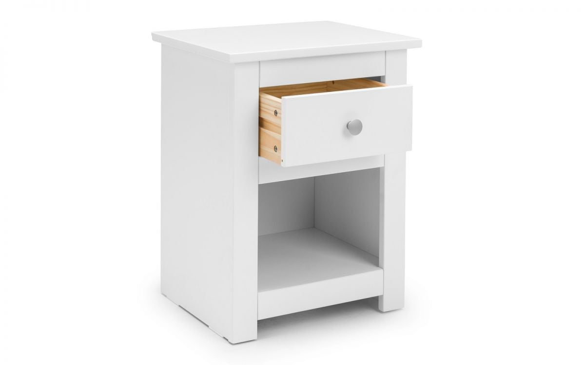 Julian Bowen Radley Surf White Wooden Bedside Cabinet