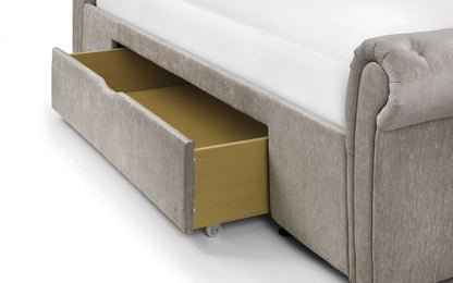 Julian Bowen Ravello 6ft Super Kingsize Mink Fabric 2 Drawer Storage Bed