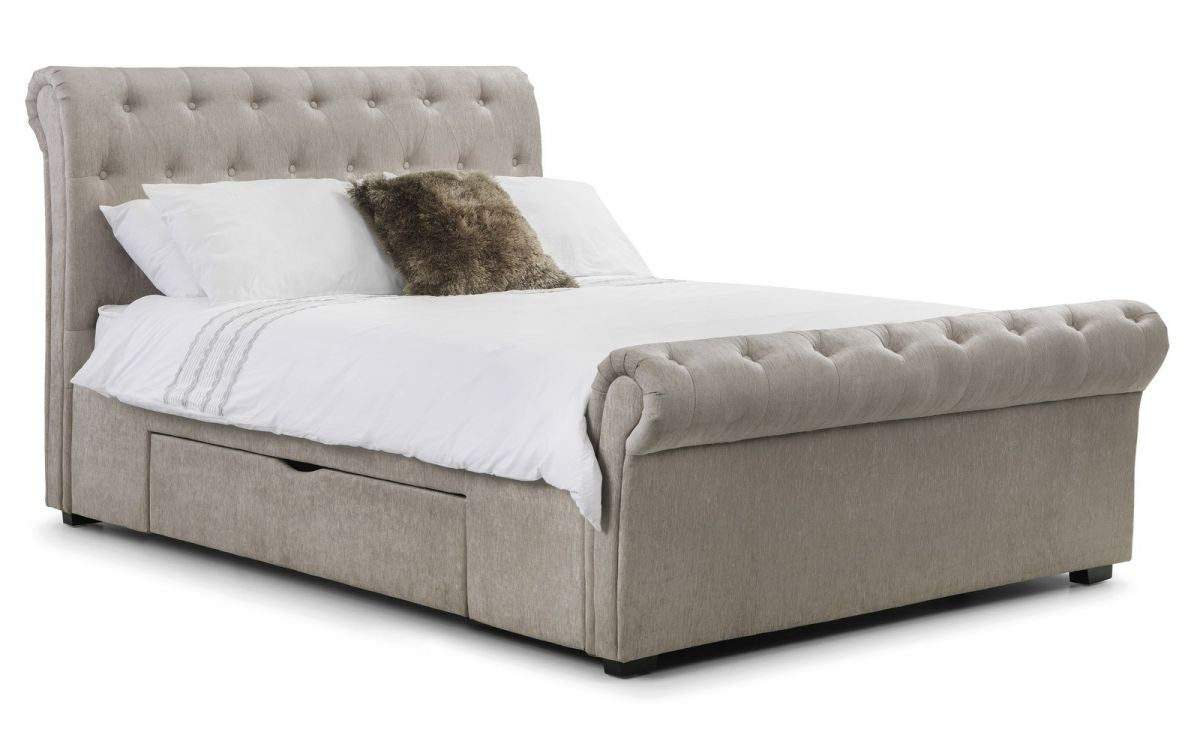 Julian Bowen Ravello 4ft6 Double 2 Drawer Storage Fabric Bed