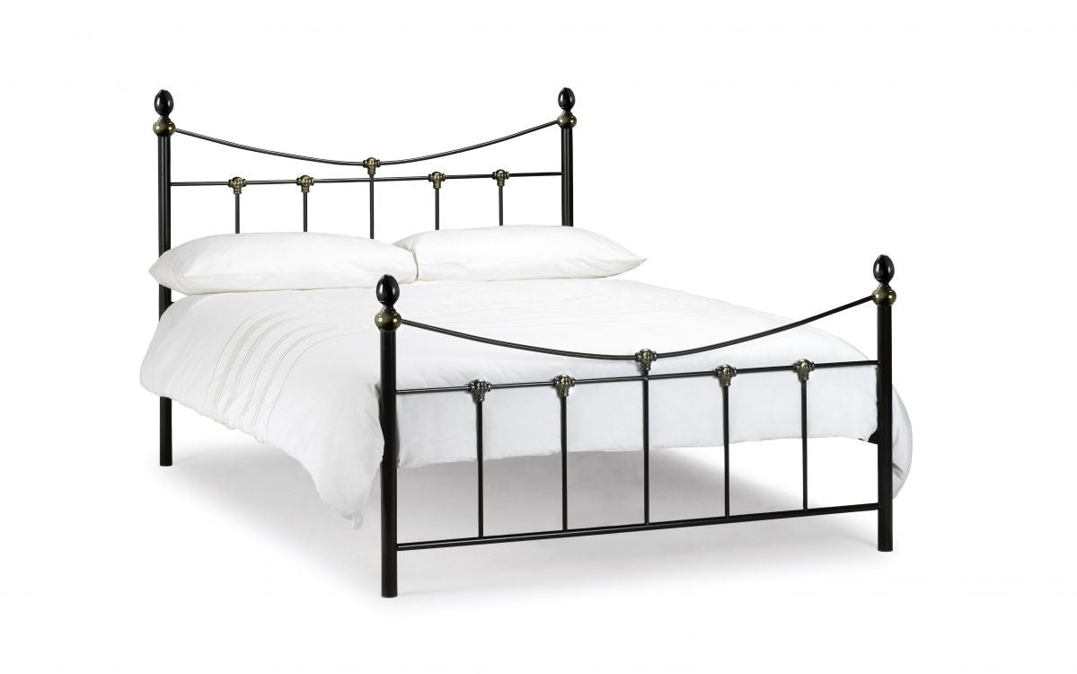 Julian Bowen Rebecca 4ft6 Double Black Metal Bed