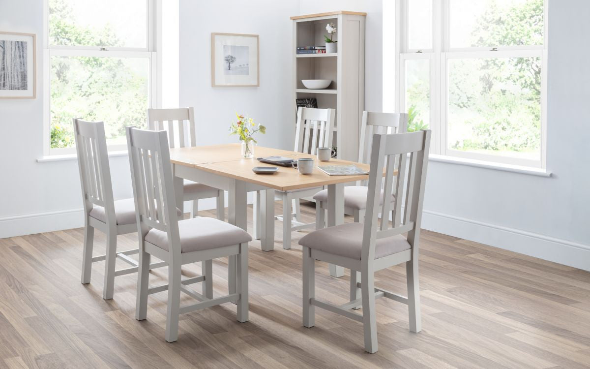 Julian Bowen Richmond Grey Oak Flip-Top Square Dining Table
