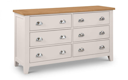 Julian Bowen Richmond Two Tone 6 Drawer Wide Chest