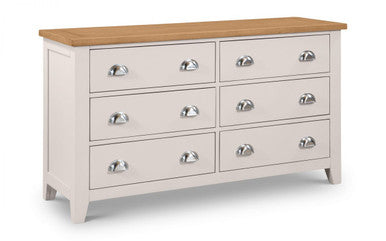 Julian Bowen Richmond Two Tone 6 Drawer Wide Chest