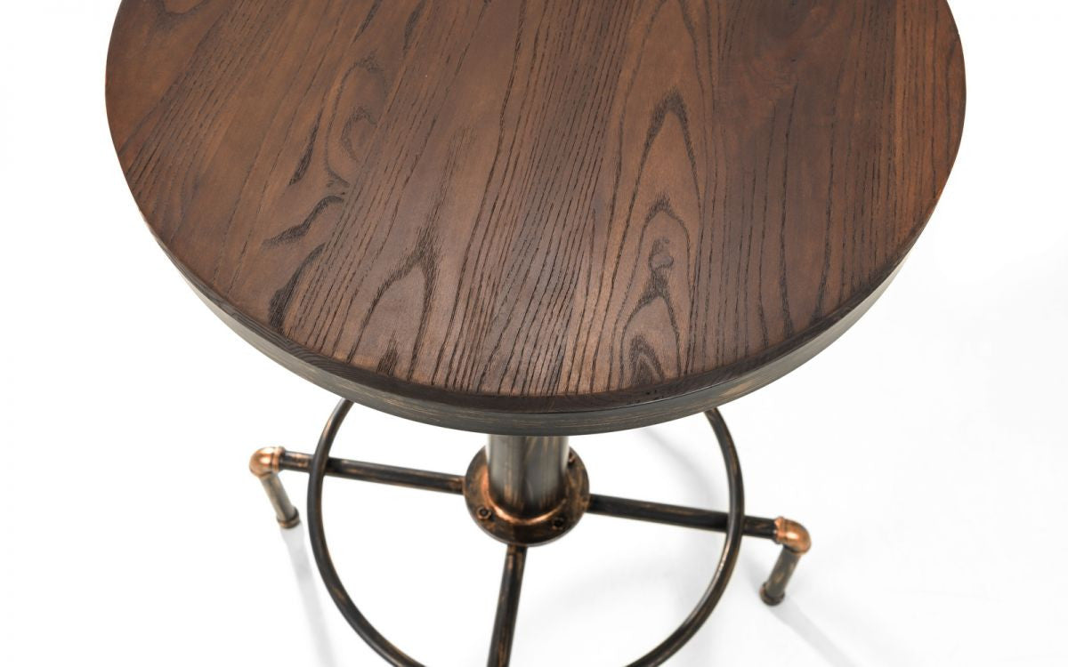 Julian Bowen Rockport Walnut Pipework Bar Table