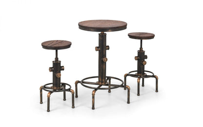 Julian Bowen Rockport Walnut Pipework Bar Table