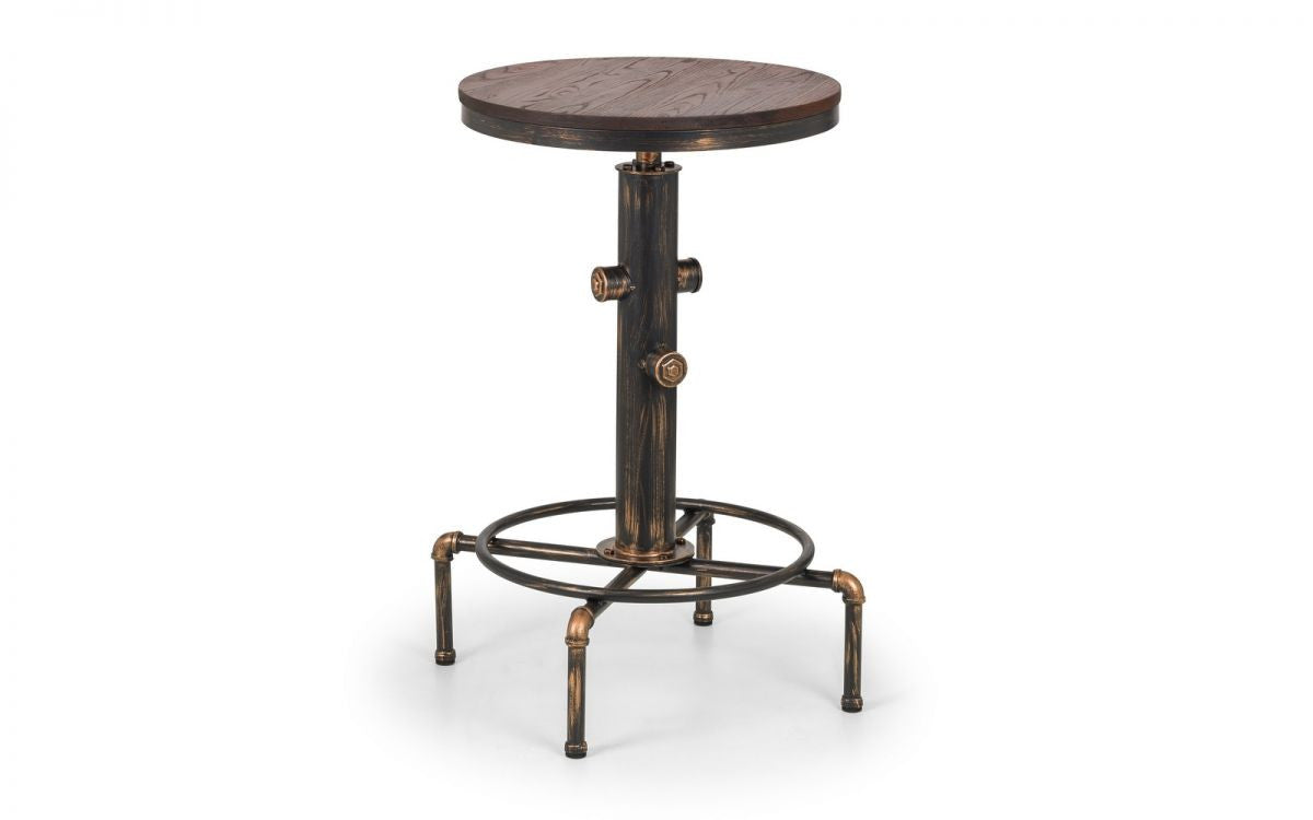 Julian Bowen Rockport Walnut Pipework Bar Table