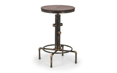 Julian Bowen Rockport Walnut Pipework Bar Table