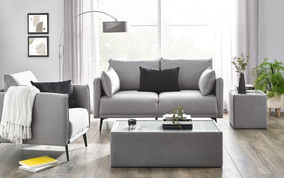 Julian Bowen Rohe Grey Fabric Coffee Table