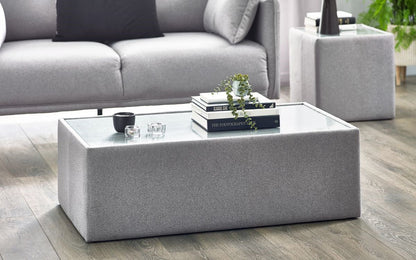 Julian Bowen Rohe Grey Fabric Coffee Table