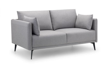 Julian Bowen Rohe Light Grey Fabric 2 Seater Sofa