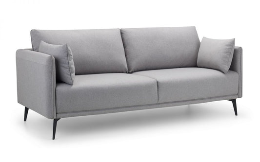 Julian Bowen Rohe Light Grey Fabric 3 Seater Sofa