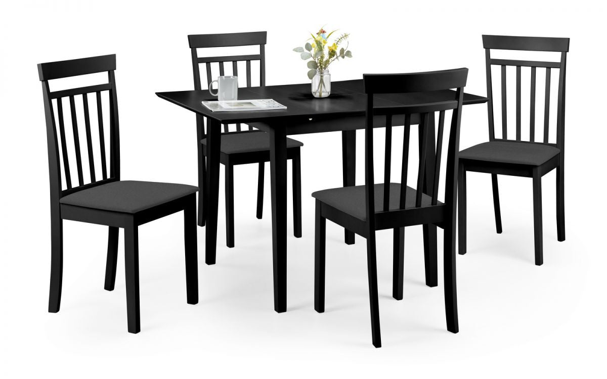 Julian Bowen Rufford Black Wooden Ext. Dining Table