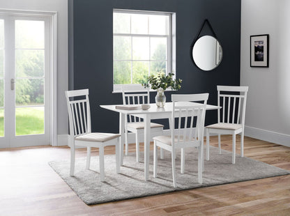 Julian Bowen Rufford White Wooden Ext. Dining Table