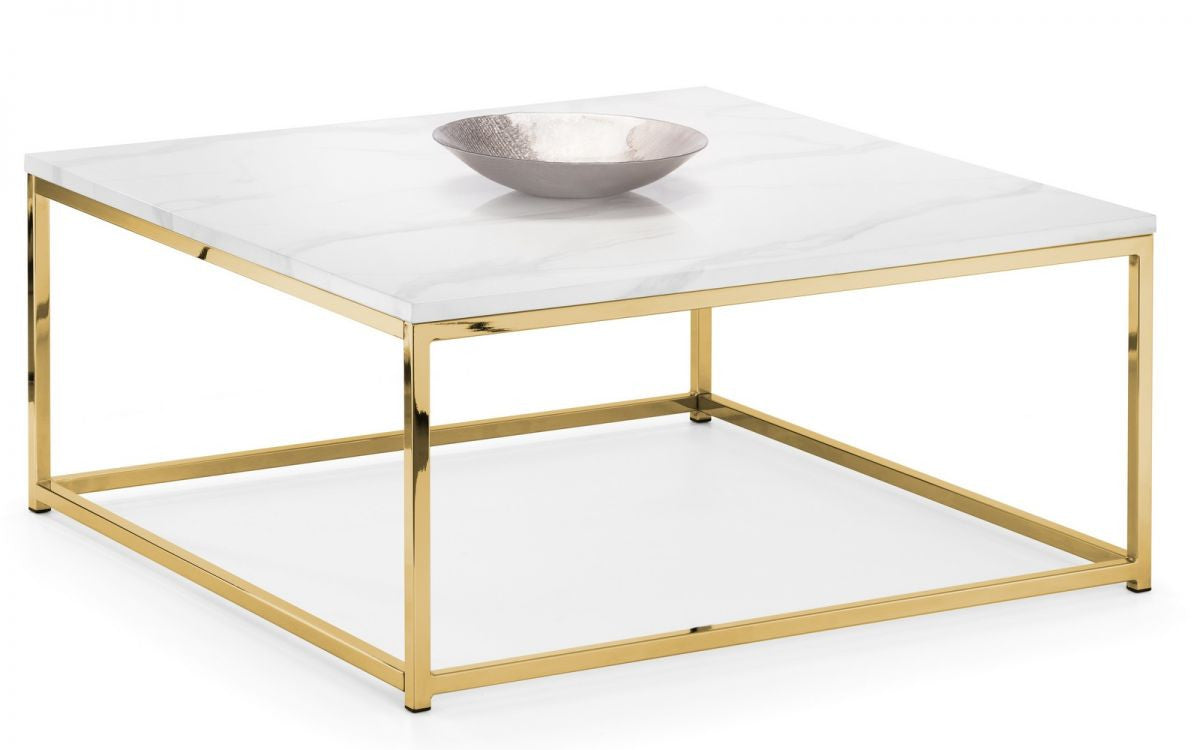 Julian Bowen Scala Gold Marble Coffee Table
