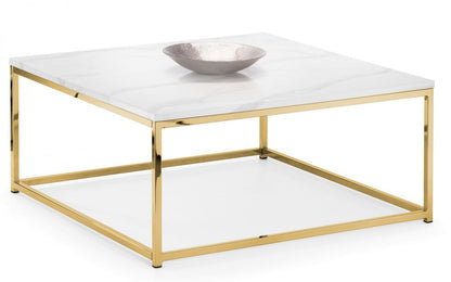 Julian Bowen Scala Gold Marble Coffee Table