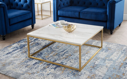 Julian Bowen Scala Gold Marble Coffee Table