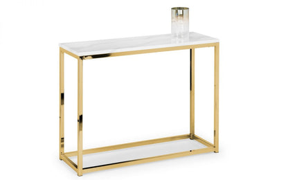 Julian Bowen Scala Gold Marble Console Table