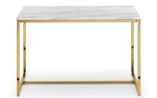 Julian Bowen Scala Gold Marble Rect. Dining Table