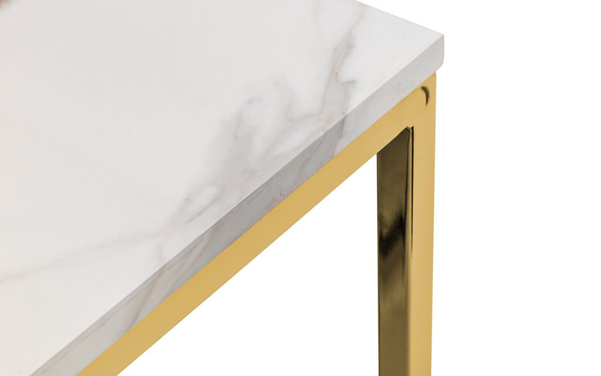 Julian Bowen Scala Gold Marble Rect. Dining Table