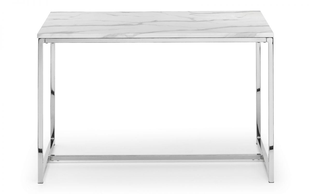 Julian Bowen Scala White Marble 120Cm Rectangular Dining Table