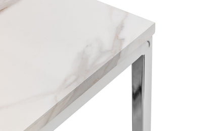 Julian Bowen Scala White Marble 120Cm Rectangular Dining Table