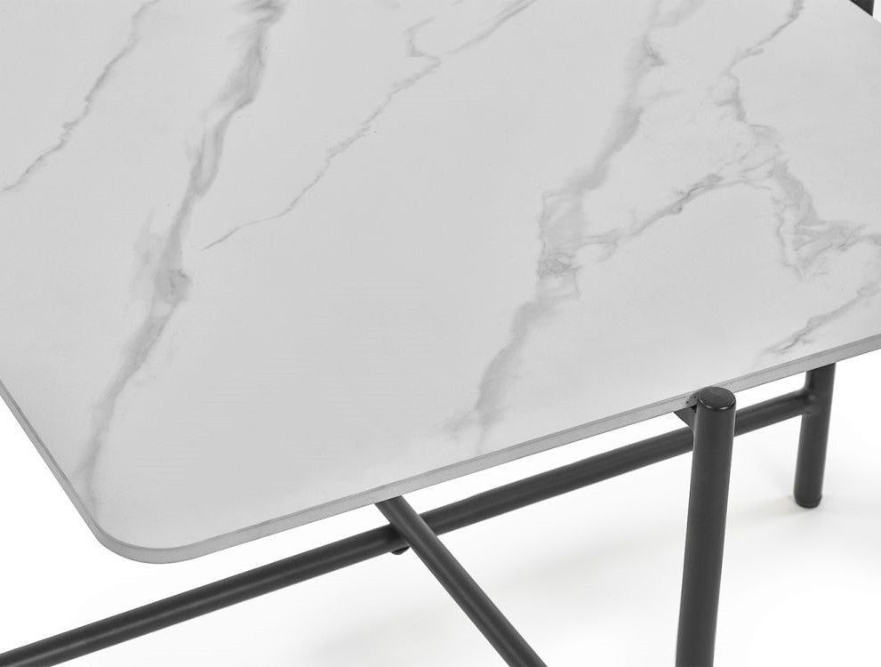 Julian Bowen Siena White Square Marble Coffee Table