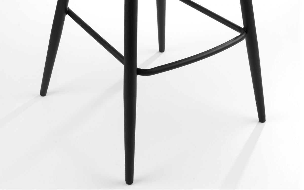 Julian Bowen Soho Black Faux Leather Barstool