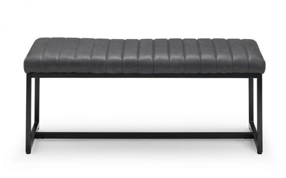 Julian Bowen Soho Black Faux Leather Dining Bench