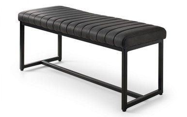 Julian Bowen Soho Black Faux Leather Dining Bench