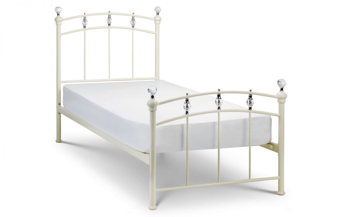 Julian Bowen Sophie 3ft Single Stone White Metal Bed
