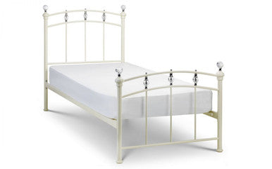 Julian Bowen Sophie 3ft Single Stone White Metal Bed