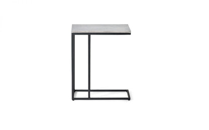 Julian Bowen Staten Black Concrete Effect Drinks Sofa Table