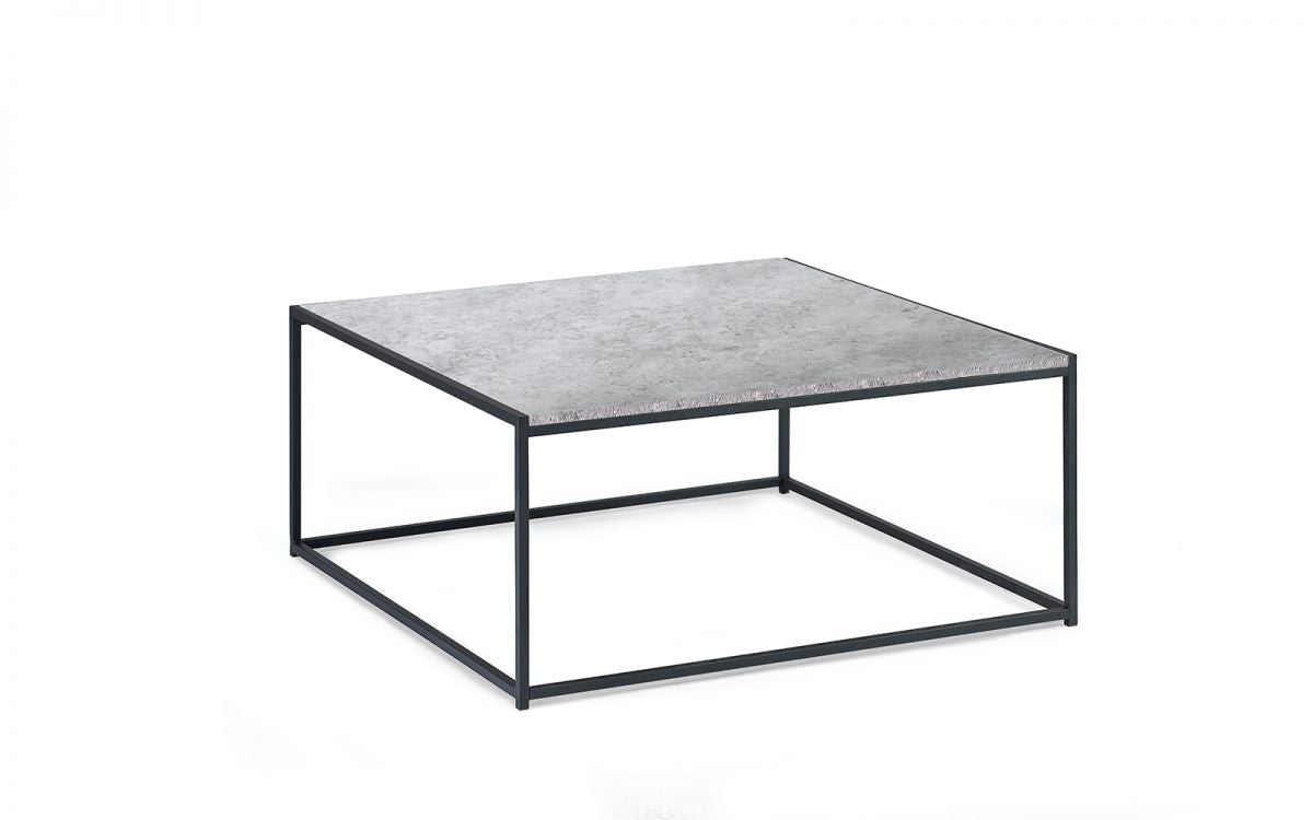 Julian Bowen Staten Black Concrete Effect Square Coffee Table