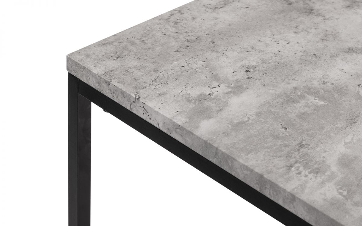 Staten Black Concrete Effect TV Unit Stand